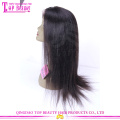 Top fashion hot sale cabelo brasileiro yaki cheia do laço peruca top de seda para as mulheres negras